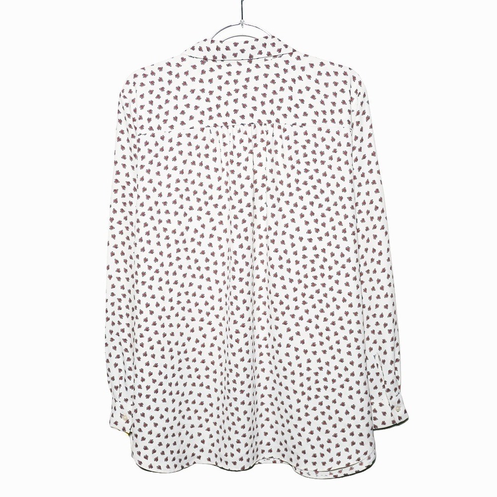 Ann Taylor Romantic Heart Print Blouse Plus Size Top 2X XXL Valentine's Day Love - Picture 3 of 8